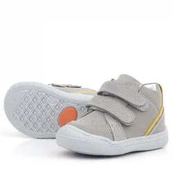 Rakerplus Raya Hakiki Deri Gri Sarı Cırtlı Erkek Bebek Bot