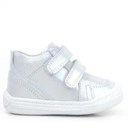 Rakerplus Raya Hakiki Deri Gümüş Simli Cırtlı Kız Bebek Bot