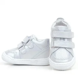 Rakerplus Raya Hakiki Deri Gümüş Simli Cırtlı Kız Bebek Bot