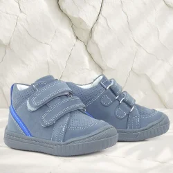 Rakerplus Raya Hakiki Deri Koyu Gri Cırtlı Erkek Bebek Bot