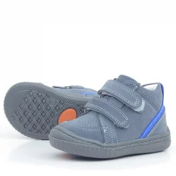 Rakerplus Raya Hakiki Deri Koyu Gri Cırtlı Erkek Bebek Bot