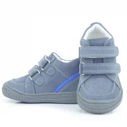 Rakerplus Raya Hakiki Deri Koyu Gri Cırtlı Erkek Bebek Bot