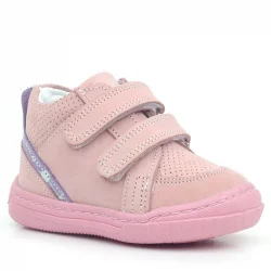 Rakerplus Raya Hakiki Deri Pembe Cırtlı Kız Bebek Bot