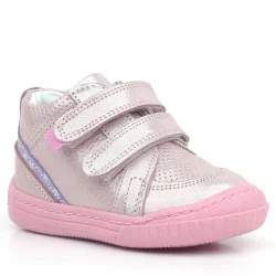 Rakerplus Raya Hakiki Deri Pembe Mor Simli Cırtlı Kız Bebek Bot