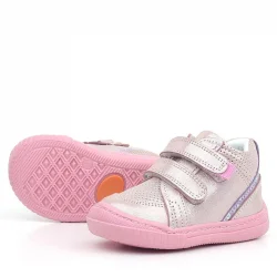 Rakerplus Raya Hakiki Deri Pembe Mor Simli Cırtlı Kız Bebek Bot