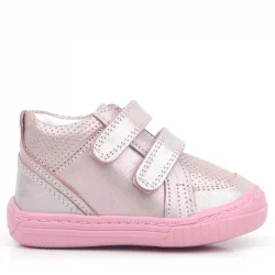 Rakerplus Raya Hakiki Deri Pembe Simli Cırtlı Kız Bebek Bot