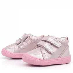 Rakerplus Raya Hakiki Deri Pembe Simli Cırtlı Kız Bebek Bot