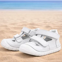 Rakerplus Ruby Hakiki Deri Beyaz Yazlık İlk Adım Ayakkabısı