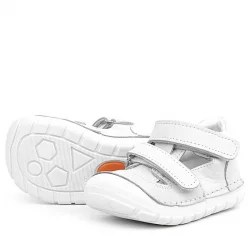 Rakerplus Ruby Hakiki Deri Beyaz Yazlık İlk Adım Ayakkabısı