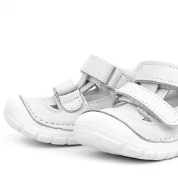 Rakerplus Ruby Hakiki Deri Beyaz Yazlık İlk Adım Ayakkabısı