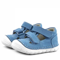 Rakerplus Ruby Hakiki Deri Mavi Yazlık İlk Adım Ayakkabısı