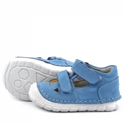 Rakerplus Ruby Hakiki Deri Mavi Yazlık İlk Adım Ayakkabısı