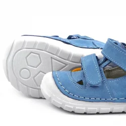 Rakerplus Ruby Hakiki Deri Mavi Yazlık İlk Adım Ayakkabısı