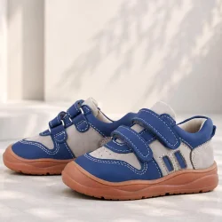 Rakerplus Schaggy Gri Hakiki Deri Cırtlı Anatomik Bebek Spor Ayakkabı