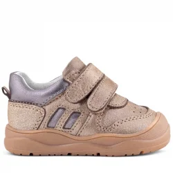 Rakerplus Schaggy Hakiki Deri Bakır Platin Cırtlı Bebek Spor Ayakkabı