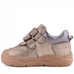 Rakerplus Schaggy Hakiki Deri Bakır Platin Cırtlı Bebek Spor Ayakkabı