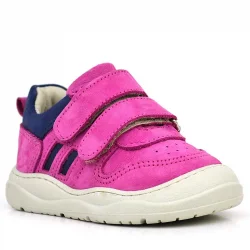 Rakerplus Schaggy Hakiki Deri Fuşya Mavi Bebek Spor Ayakkabı
