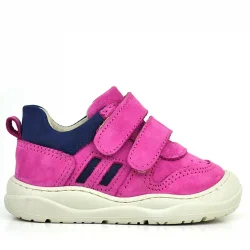 Rakerplus Schaggy Hakiki Deri Fuşya Mavi Bebek Spor Ayakkabı