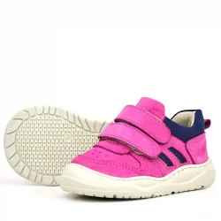 Rakerplus Schaggy Hakiki Deri Fuşya Mavi Bebek Spor Ayakkabı