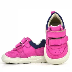 Rakerplus Schaggy Hakiki Deri Fuşya Mavi Bebek Spor Ayakkabı