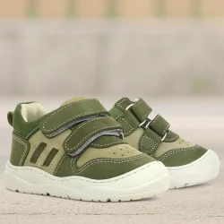 Rakerplus Schaggy Hakiki Deri Haki Yeşili Bebek Spor Ayakkabı