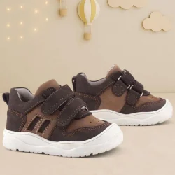 Rakerplus Schaggy Hakiki Deri Kahve Bebek Spor Ayakkabı