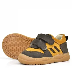 Rakerplus Schaggy Hakiki Deri Kahve Taba Cırtlı Bebek Spor Ayakkabı