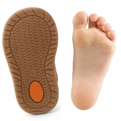 Rakerplus Schaggy Hakiki Deri Kahve Taba Cırtlı Bebek Spor Ayakkabı