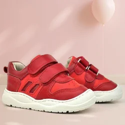 Rakerplus Schaggy Hakiki Deri Kırmızı Bebek Spor Ayakkabı
