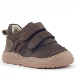 Rakerplus Schaggy Hakiki Deri Koyu Kahve Cırtlı Bebek Spor Ayakkabı