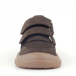 Rakerplus Schaggy Hakiki Deri Koyu Kahve Cırtlı Bebek Spor Ayakkabı