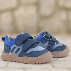 Rakerplus Schaggy Hakiki Deri Lacivert Mavi Bebek Spor Ayakkabı