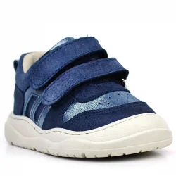 Rakerplus Schaggy Hakiki Deri Lacivert Parlak Bebek Spor Ayakkabı
