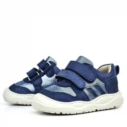 Rakerplus Schaggy Hakiki Deri Lacivert Parlak Bebek Spor Ayakkabı