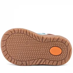 Rakerplus Schaggy Hakiki Deri Mavi Bordo Cırtlı Bebek Spor Ayakkabı