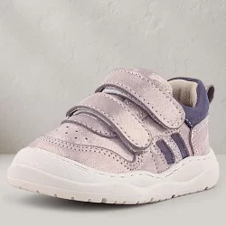Rakerplus Schaggy Hakiki Deri Parlak Pudra Mor Bebek Spor Ayakkabı