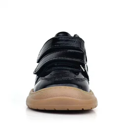 Rakerplus Schaggy Hakiki Deri Parlak Siyah Bebek Spor Ayakkabı