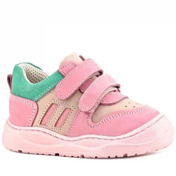 Rakerplus Schaggy Hakiki Deri Pembe Yeşil Bebek Spor Ayakkabı