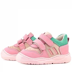 Rakerplus Schaggy Hakiki Deri Pembe Yeşil Bebek Spor Ayakkabı