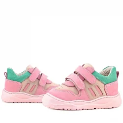 Rakerplus Schaggy Hakiki Deri Pembe Yeşil Bebek Spor Ayakkabı