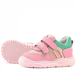 Rakerplus Schaggy Hakiki Deri Pembe Yeşil Bebek Spor Ayakkabı