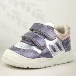 Rakerplus Schaggy Hakiki Deri Platin Gümüş Bebek Spor Ayakkabı