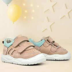 Rakerplus Schaggy Hakiki Deri Pudra Bebek Spor Ayakkabı