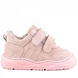 Rakerplus Schaggy Hakiki Deri Pudra Pembe Cırtlı Bebek Spor Ayakkabı