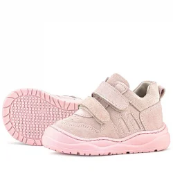 Rakerplus Schaggy Hakiki Deri Pudra Pembe Cırtlı Bebek Spor Ayakkabı