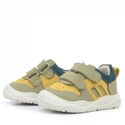 Rakerplus Schaggy Hakiki Deri Sarı Yeşil Bebek Spor Ayakkabı