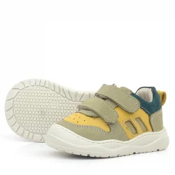 Rakerplus Schaggy Hakiki Deri Sarı Yeşil Bebek Spor Ayakkabı