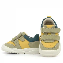 Rakerplus Schaggy Hakiki Deri Sarı Yeşil Bebek Spor Ayakkabı