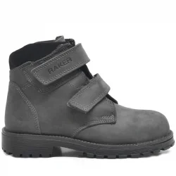 Rakerplus Sentor Hakiki Deri Gri Kürklü Cırtlı Çocuk Bot