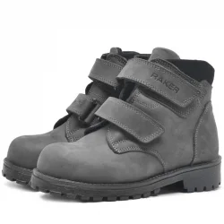 Rakerplus Sentor Hakiki Deri Gri Kürklü Cırtlı Çocuk Bot